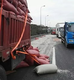 货物洒落，安全至上 货运车辆事故应对与防护指南